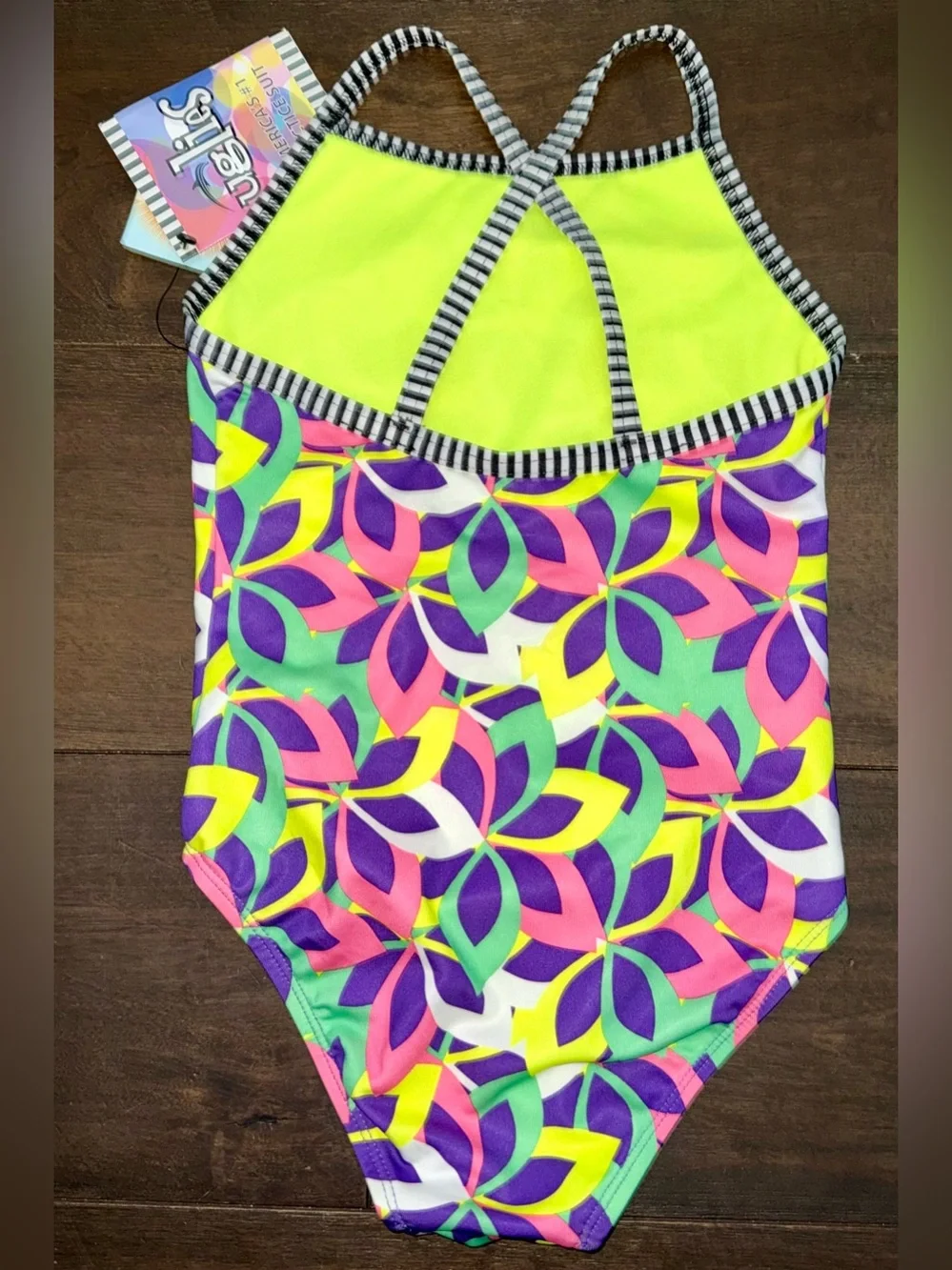 Dolfin Uglies Whimsy Girls One Piece Swimsuit Size 12 UPF 50+ NWT Practice